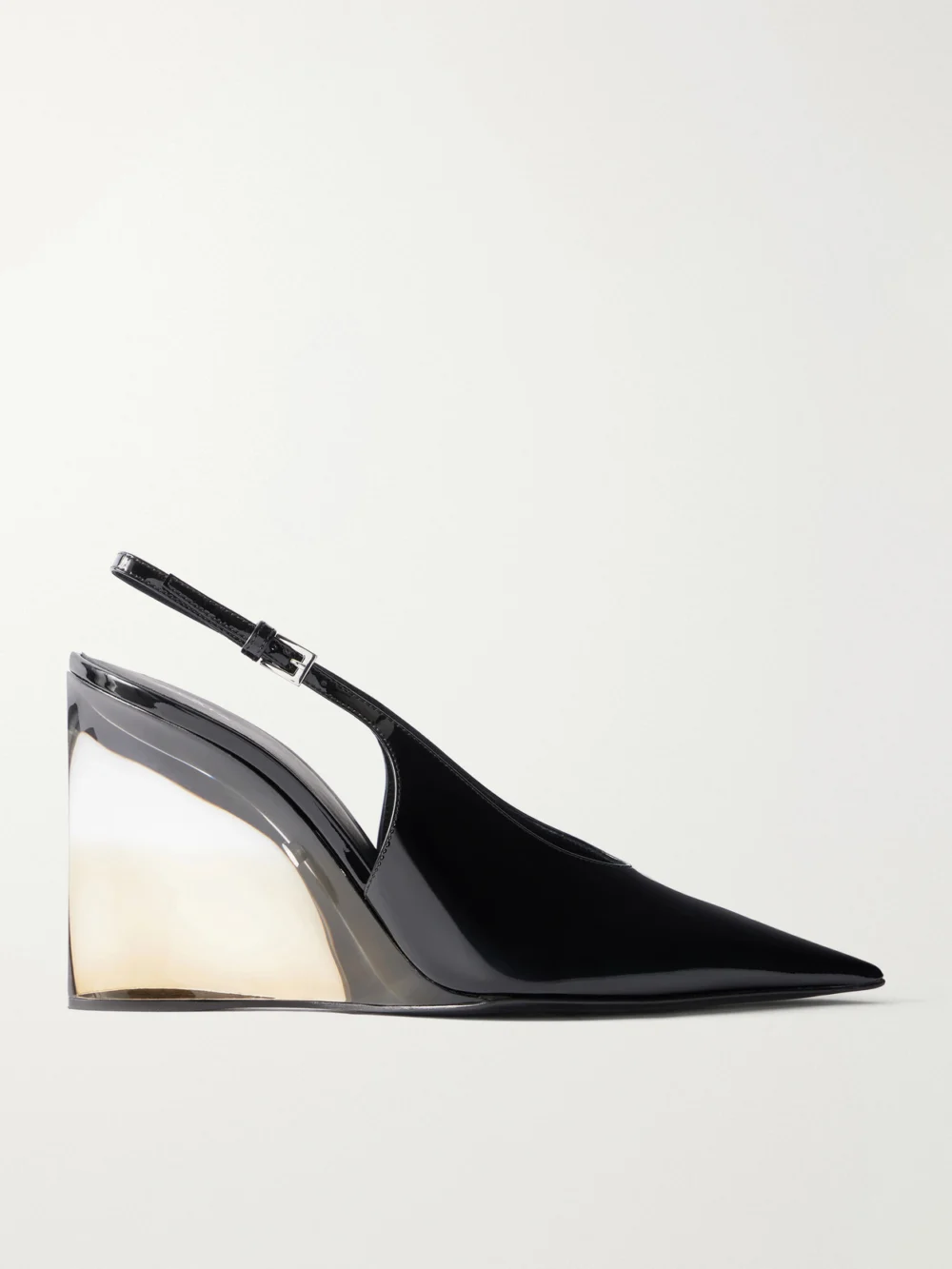 Alaïa 110 Patent-leather Wedge Pumps in black
