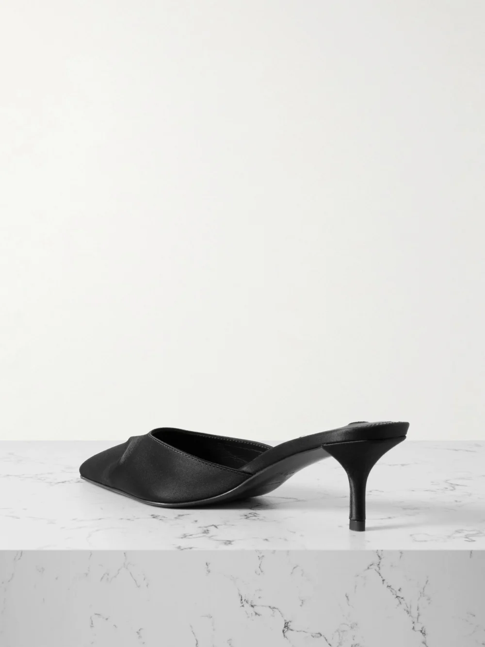 Back view of the Alaïa 55 Satin Mules