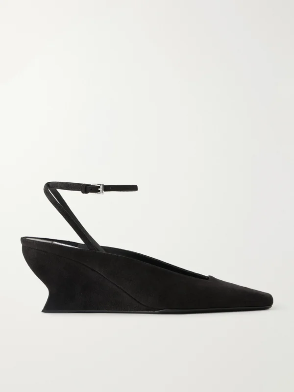 Alaïa 60 Suede Wedge Pumps