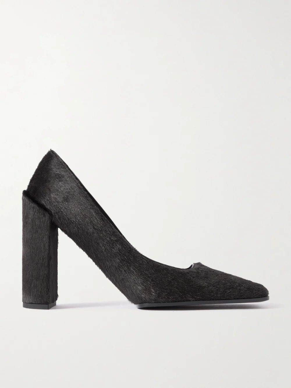 Alaïa 90 Calf Hair Pumps in dark brown