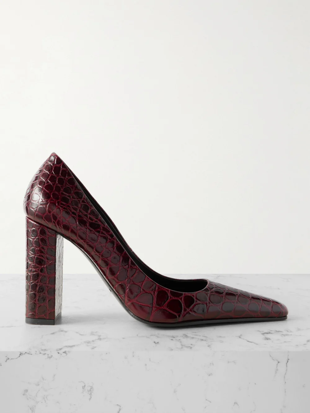 Alaïa 90 Croc-effect Leather Pumps in snake print