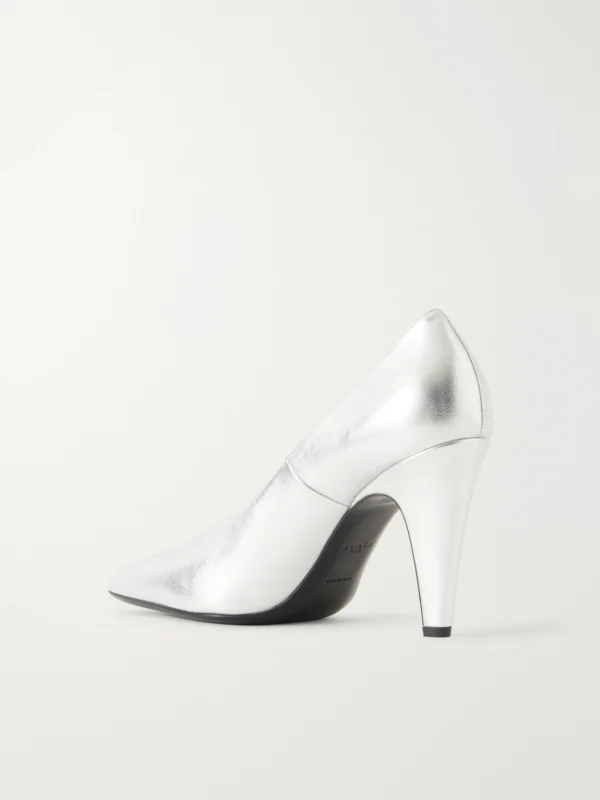 Back view of the Alaïa 90 Metallic- Leather Pumps