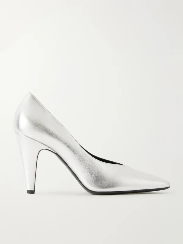 Alaïa 90 Metallic- Leather Pumps