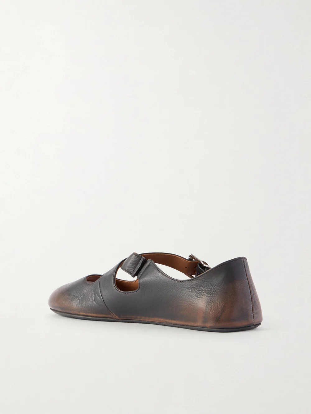 Back view of the Alaïa Criss Cross Leather Ballet Flats