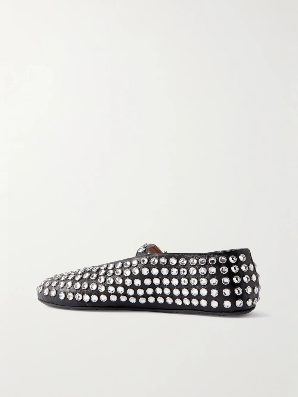 Back view of the Alaïa Crystal-embellished Leather Ballet Flats