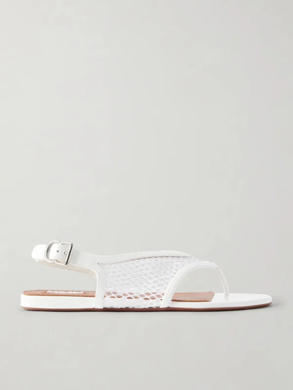 Alaïa Fishnet Flat Sandals