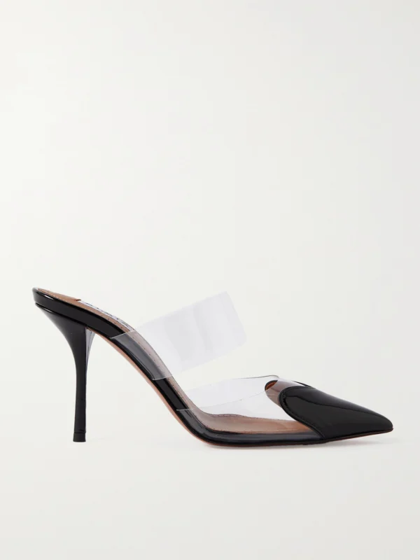 Alaïa Le Caur 90 Pu and Patent-leather Mules