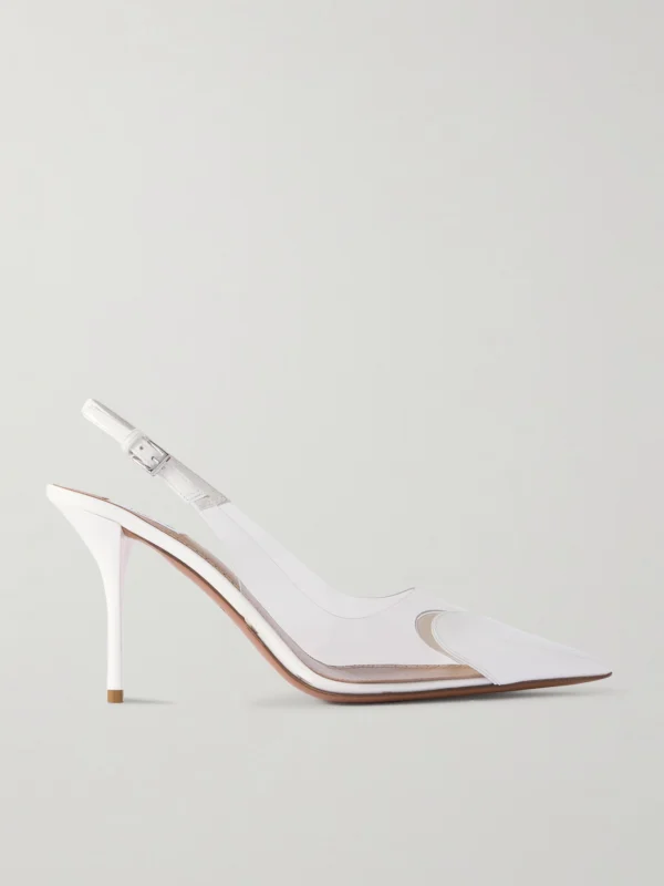 Alaïa Le Caur Leather and Pvc Slingback Pumps