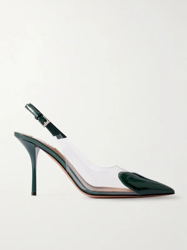 Alaïa Le Caur Patent-leather and Pvc Slingback Pumps