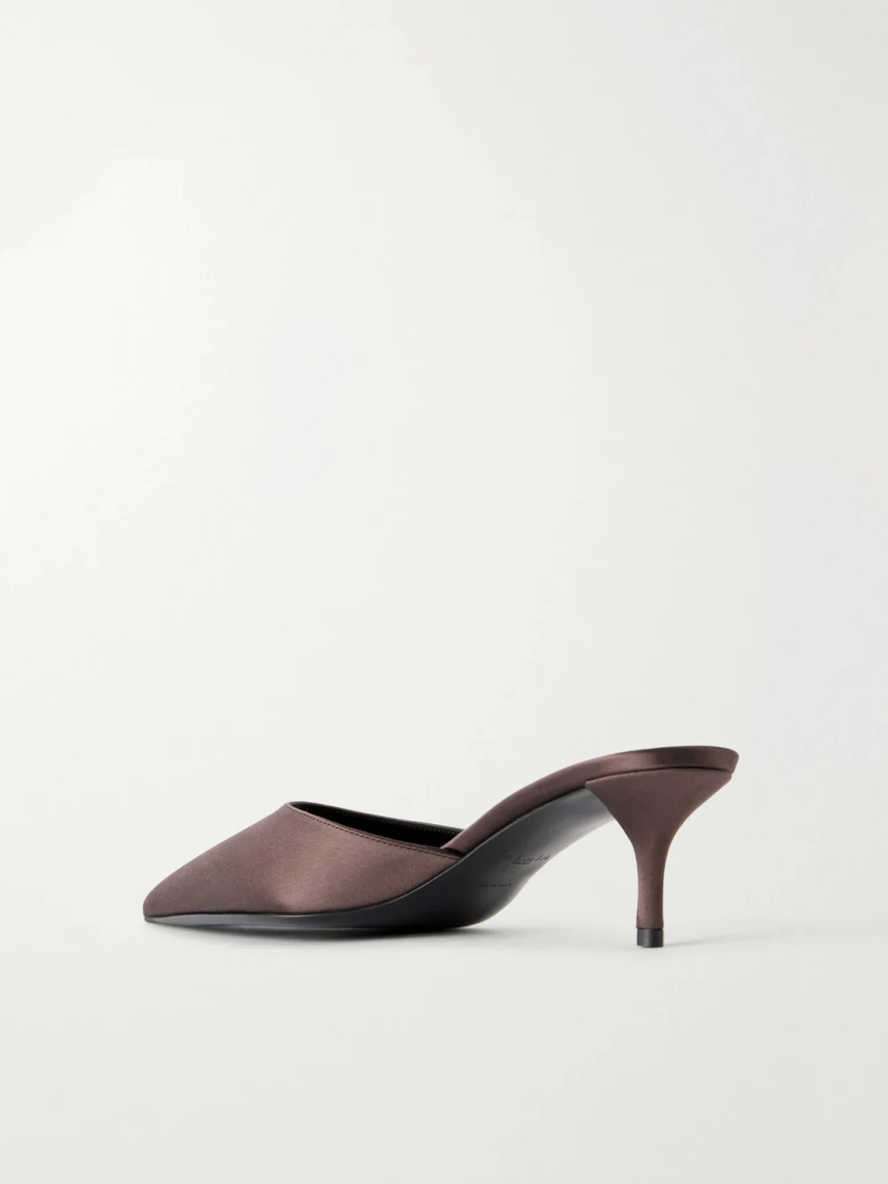 Back view of the Alaïa Le Coeur 55 Satin Mules
