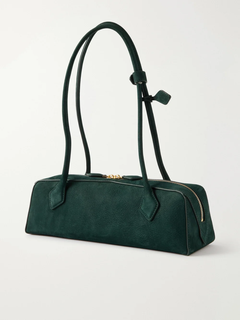 Back view of the Alaïa Le Teckel Medium Nubuck Shoulder Bag