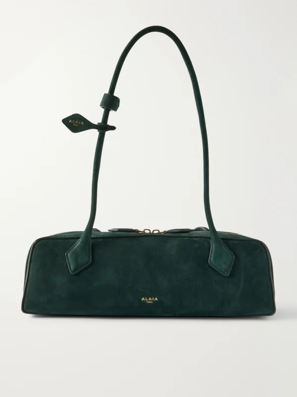 Alaïa Le Teckel Medium Nubuck Shoulder Bag