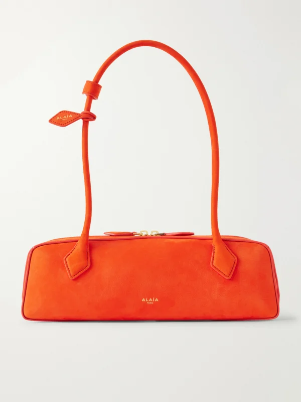 Alaïa Le Teckel Medium Nubuck Shoulder Bag