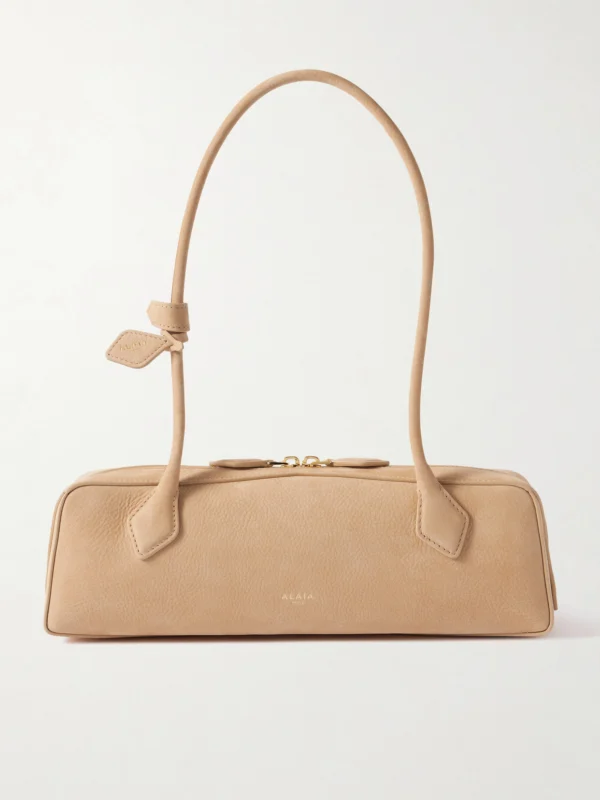 Alaïa Le Teckel Medium Nubuck Shoulder Bag