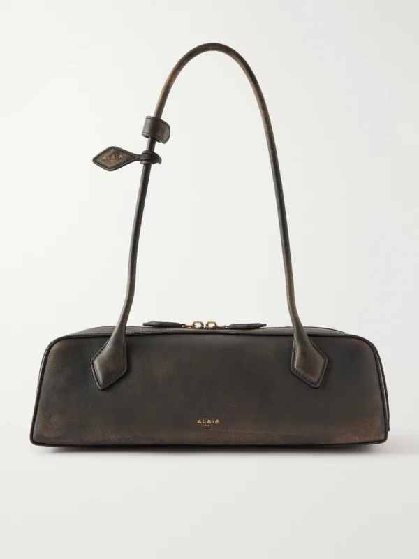 Alaïa Le Teckel Medium Textured-leather Shoulder Bag