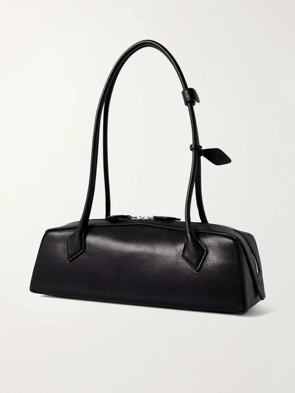 Back view of the Alaïa Le Teckel Textured-leather Shoulder Bag