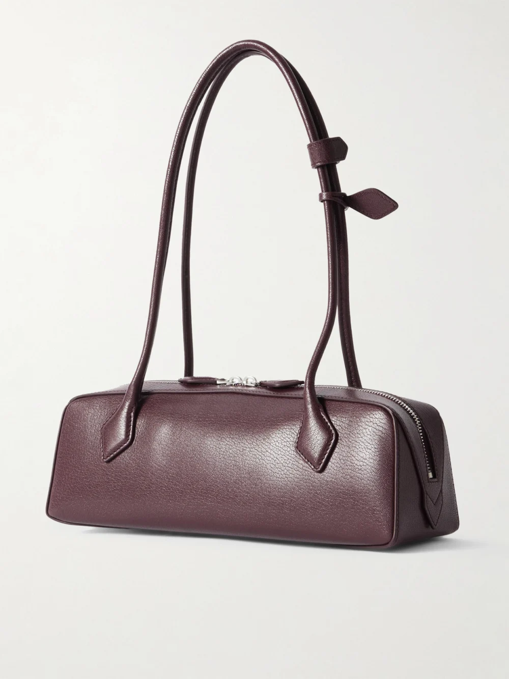 Back view of the Alaïa Le Teckel Textured-leather Shoulder Bag