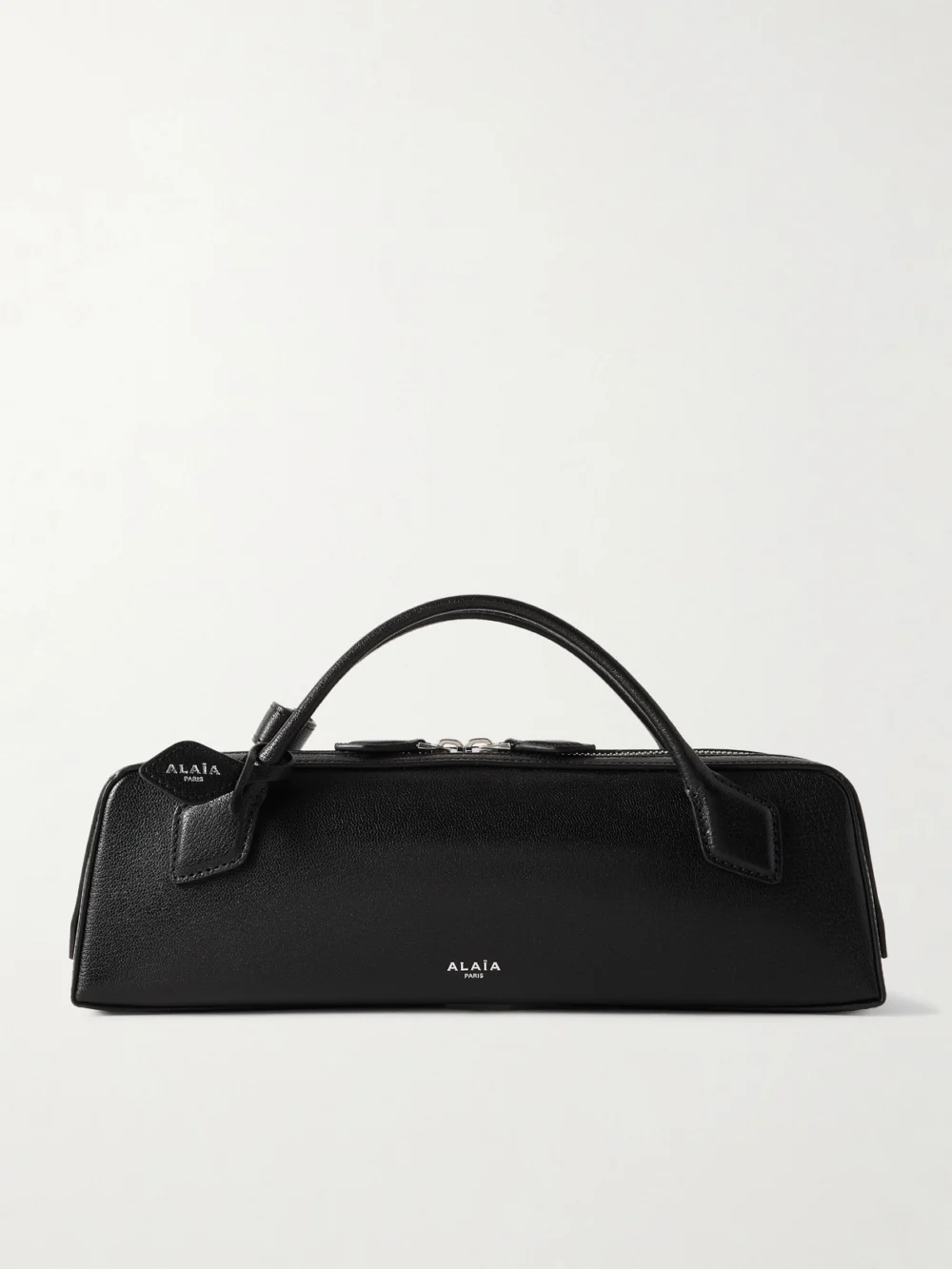 Alaïa Le Teckel Textured-leather Tote in black