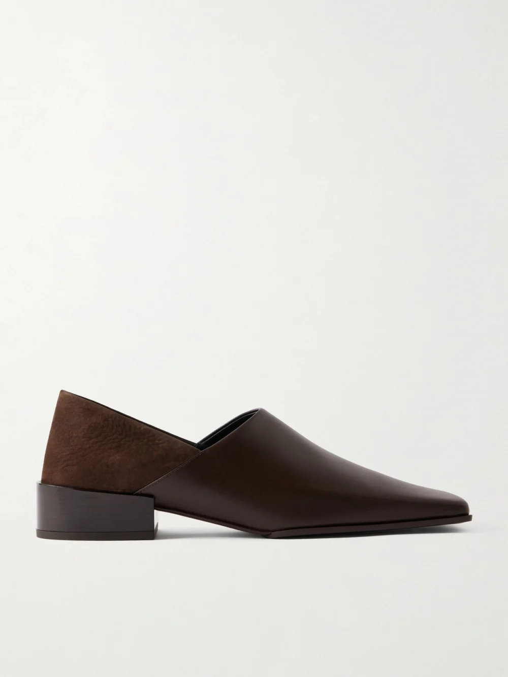 Alaïa Leather and Nubuck Loafers in brown