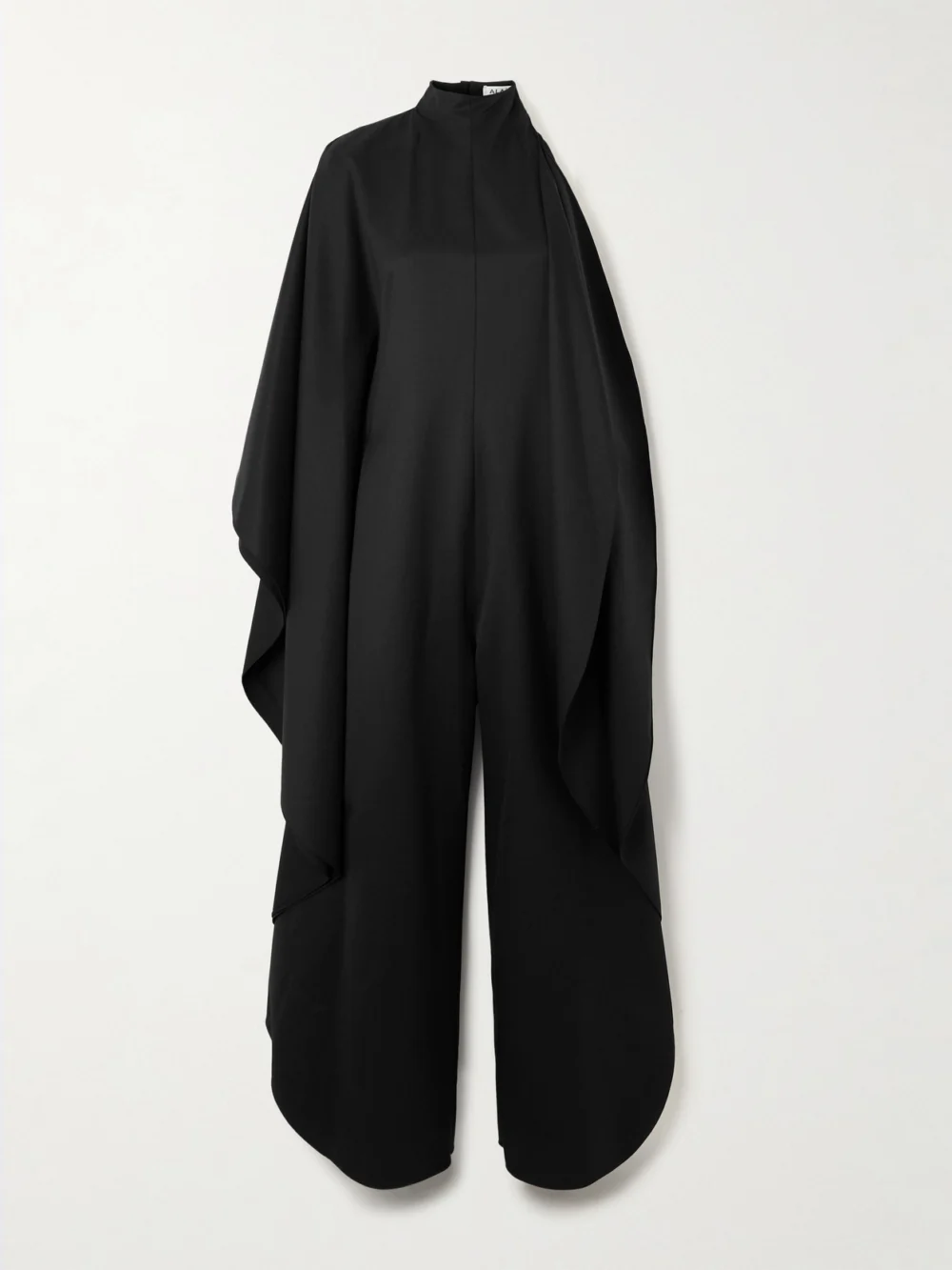 Alaïa Open-back Asymmetric Grain De Poudre Wool-blend Jumpsuit in black