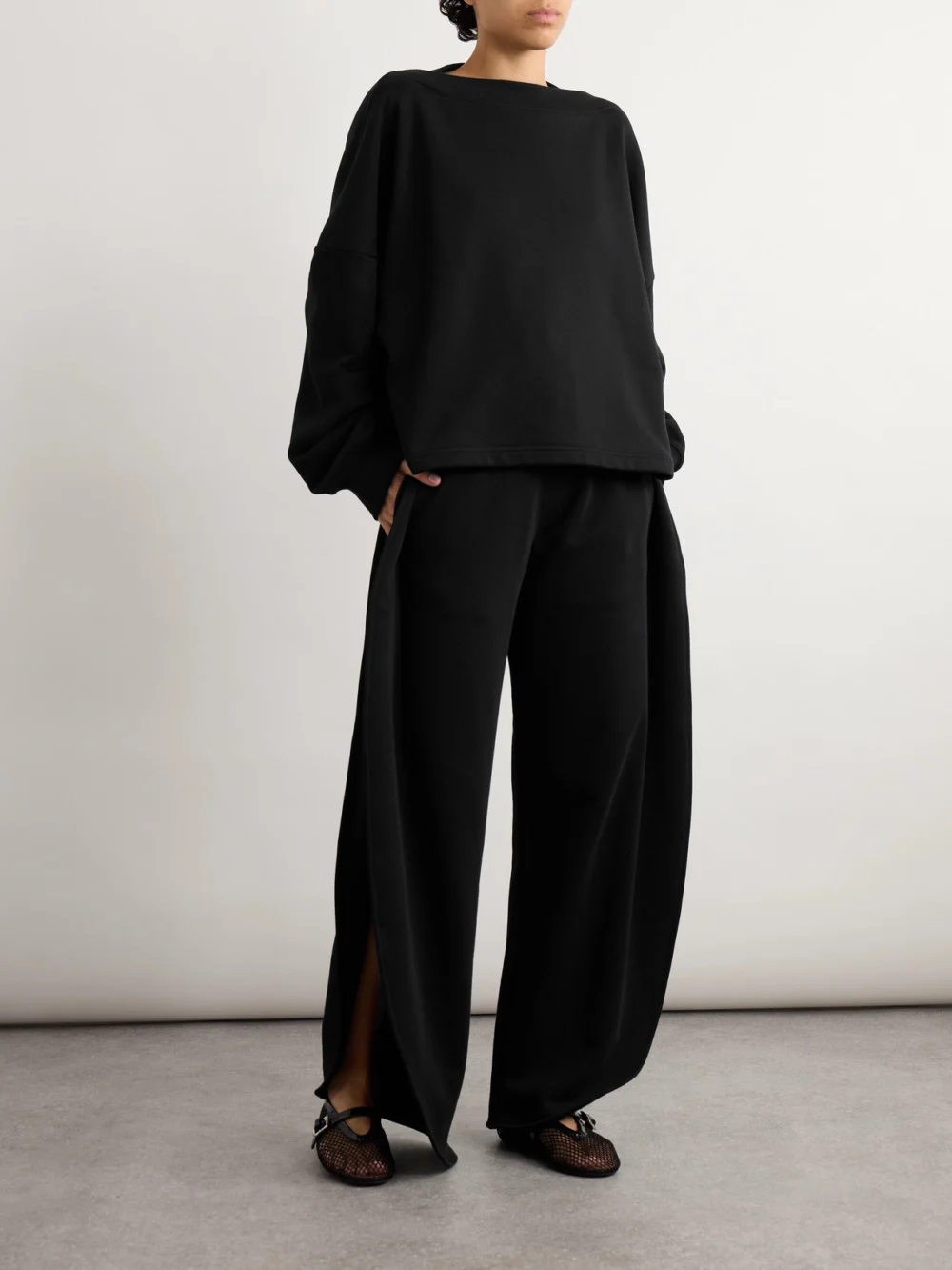 Alaïa Oversized Cotton-jersey Sweatshirt, worn by a model