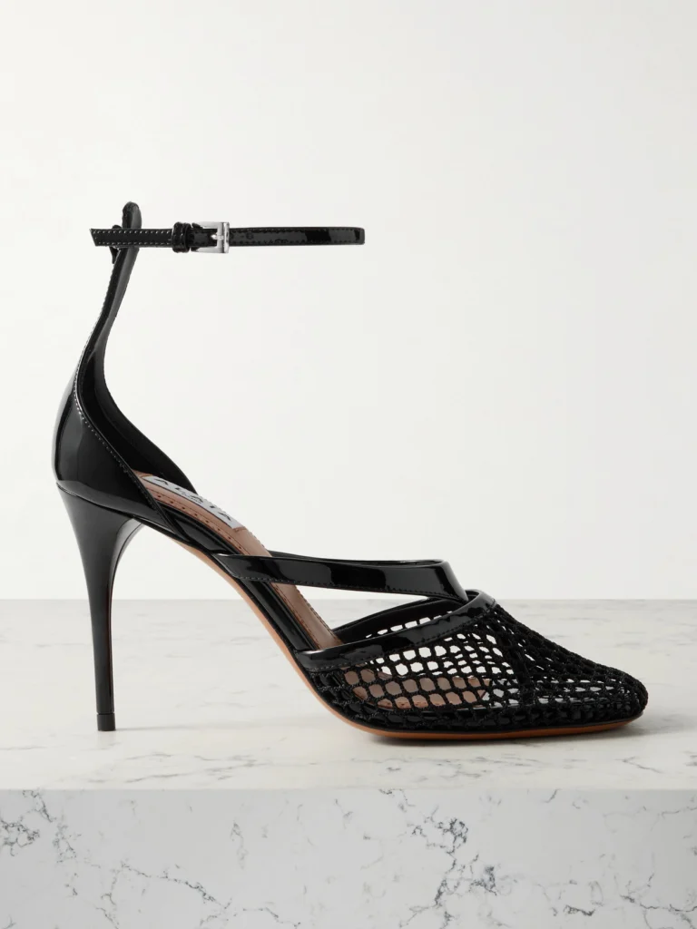 Alaïa Patent-leather and Fishnet Pumps