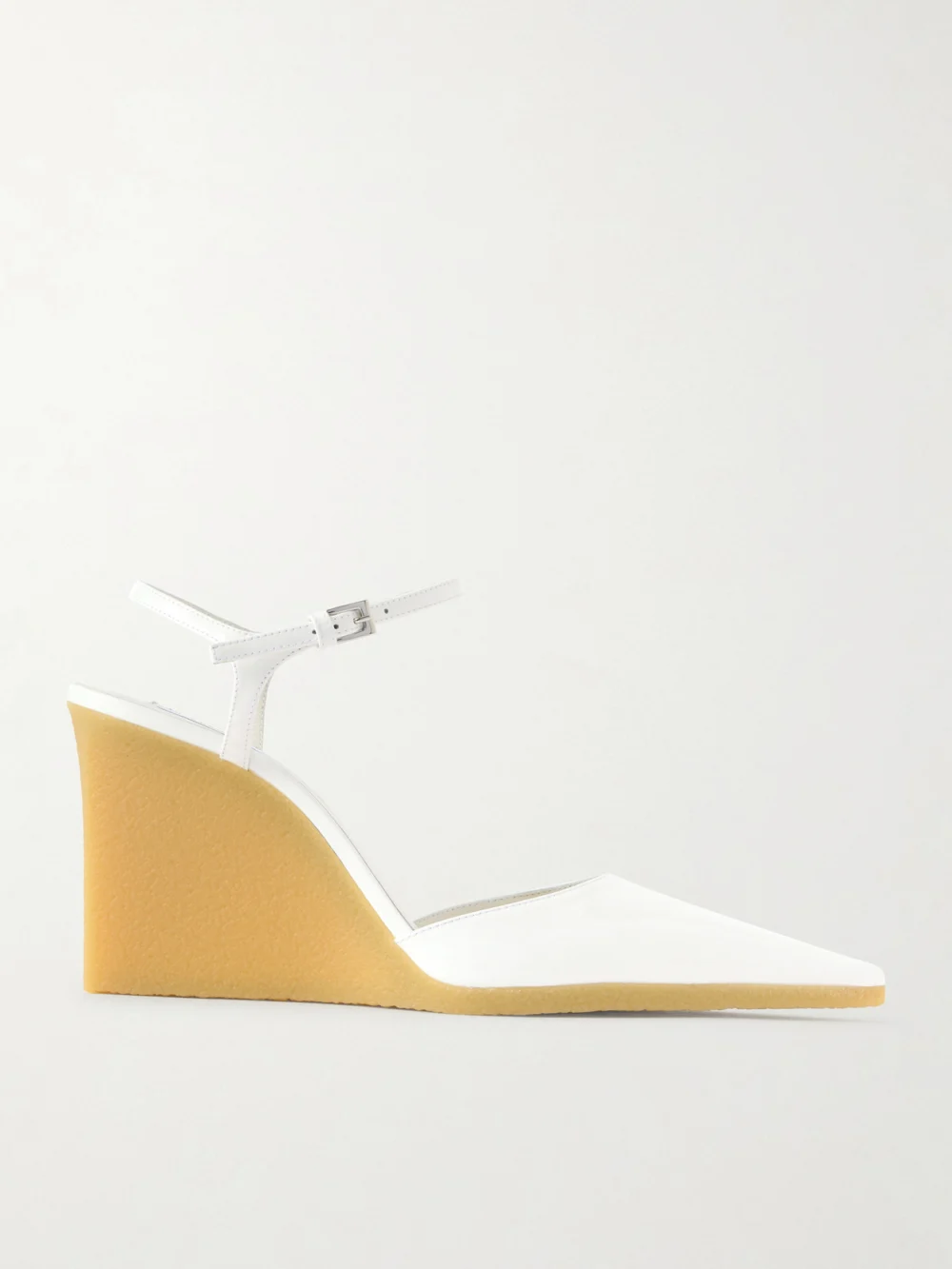 Alaïa Patent-leather Wedge Pumps in white