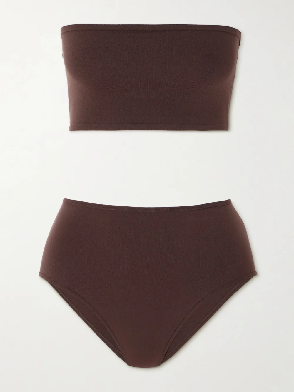 Alaïa Stretch-jersey Bandeau Bra and Briefs Set in brown
