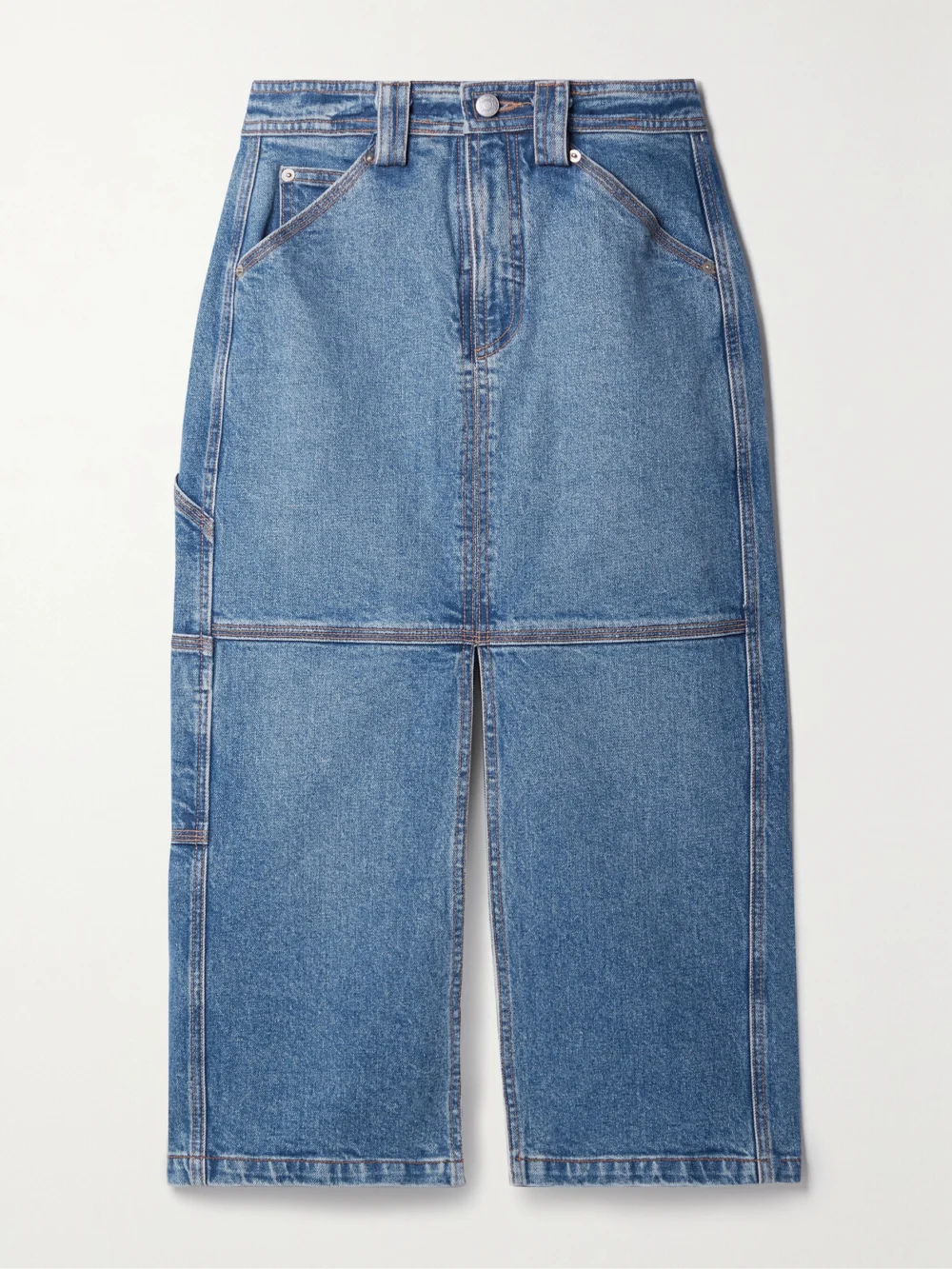 A.L.C. Alden Denim Midi Skirt in blue
