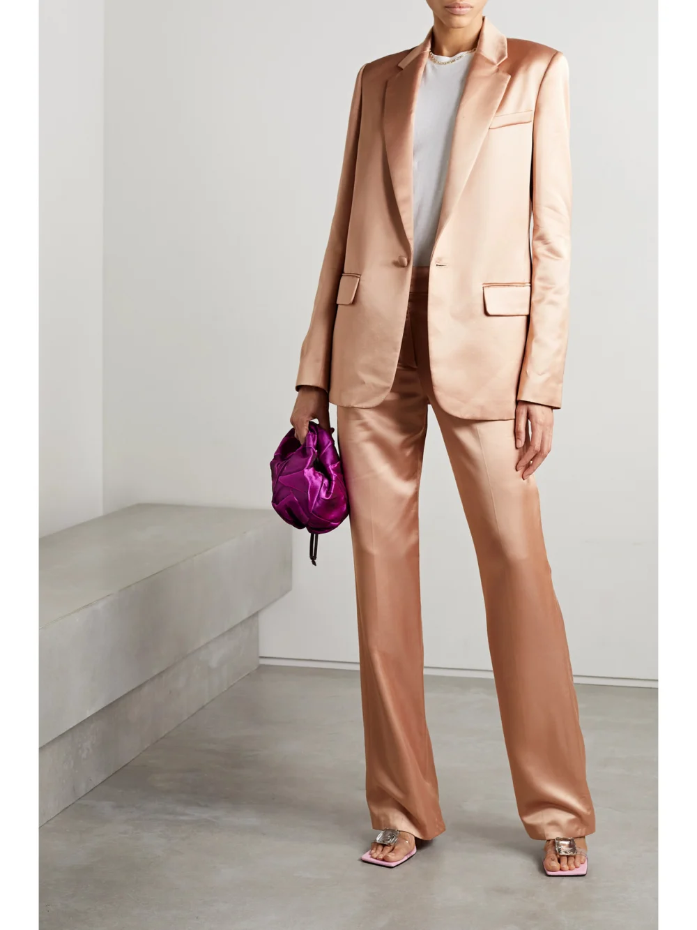 A.L.C. Dakota Satin Blazer, worn by a model