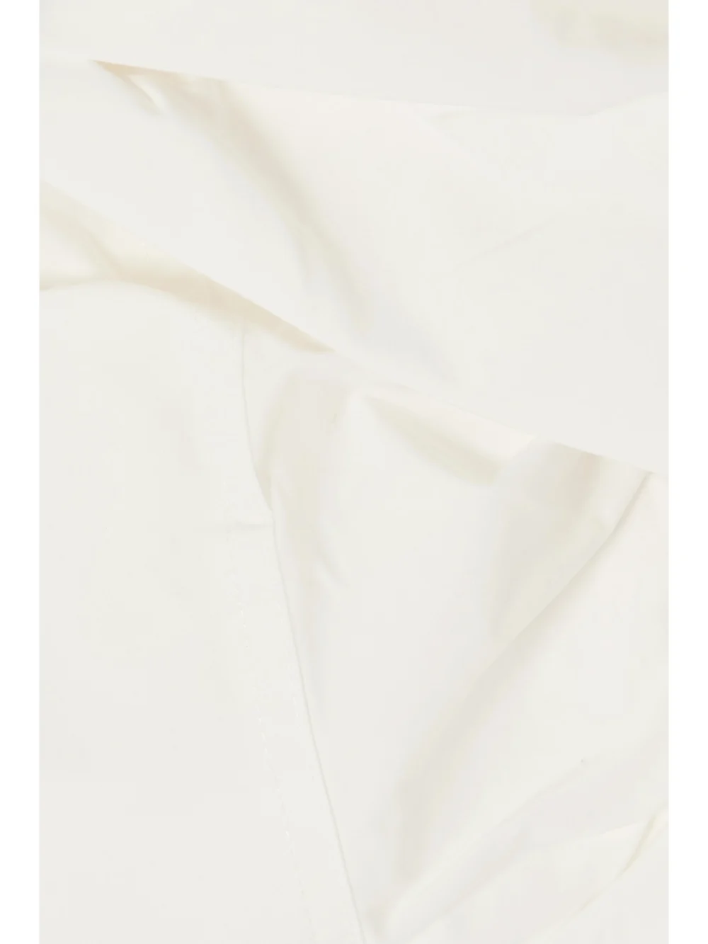 Close-up detail of the A.L.C. Nora Off-the-shoulder Gathered Cotton-blend Poplin Top