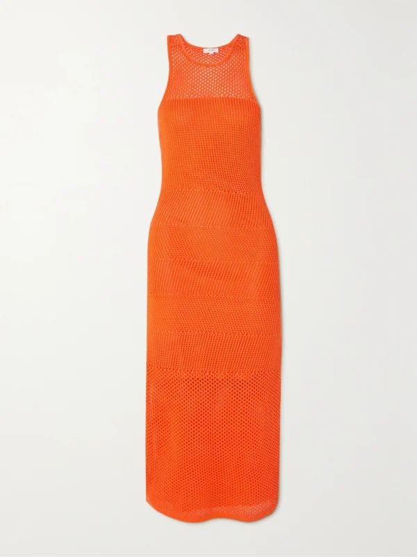 A.L.C. Roland Crocheted Cotton Midi Dress