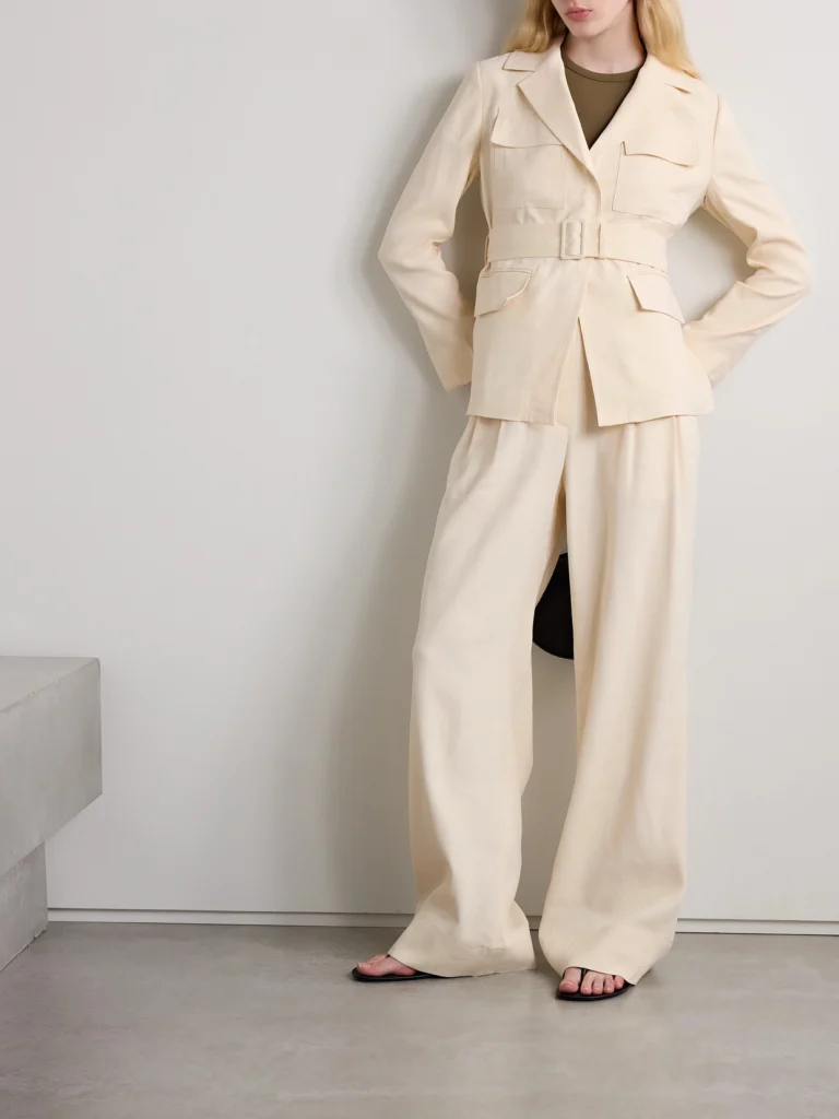 A.L.C. Savannah Belted Linen-blend Twill Jacket