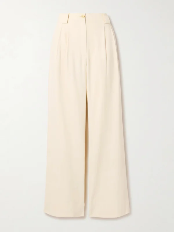 A.L.C. Tommy Ii Pleated Linen-blend Twill Wide-leg Pants