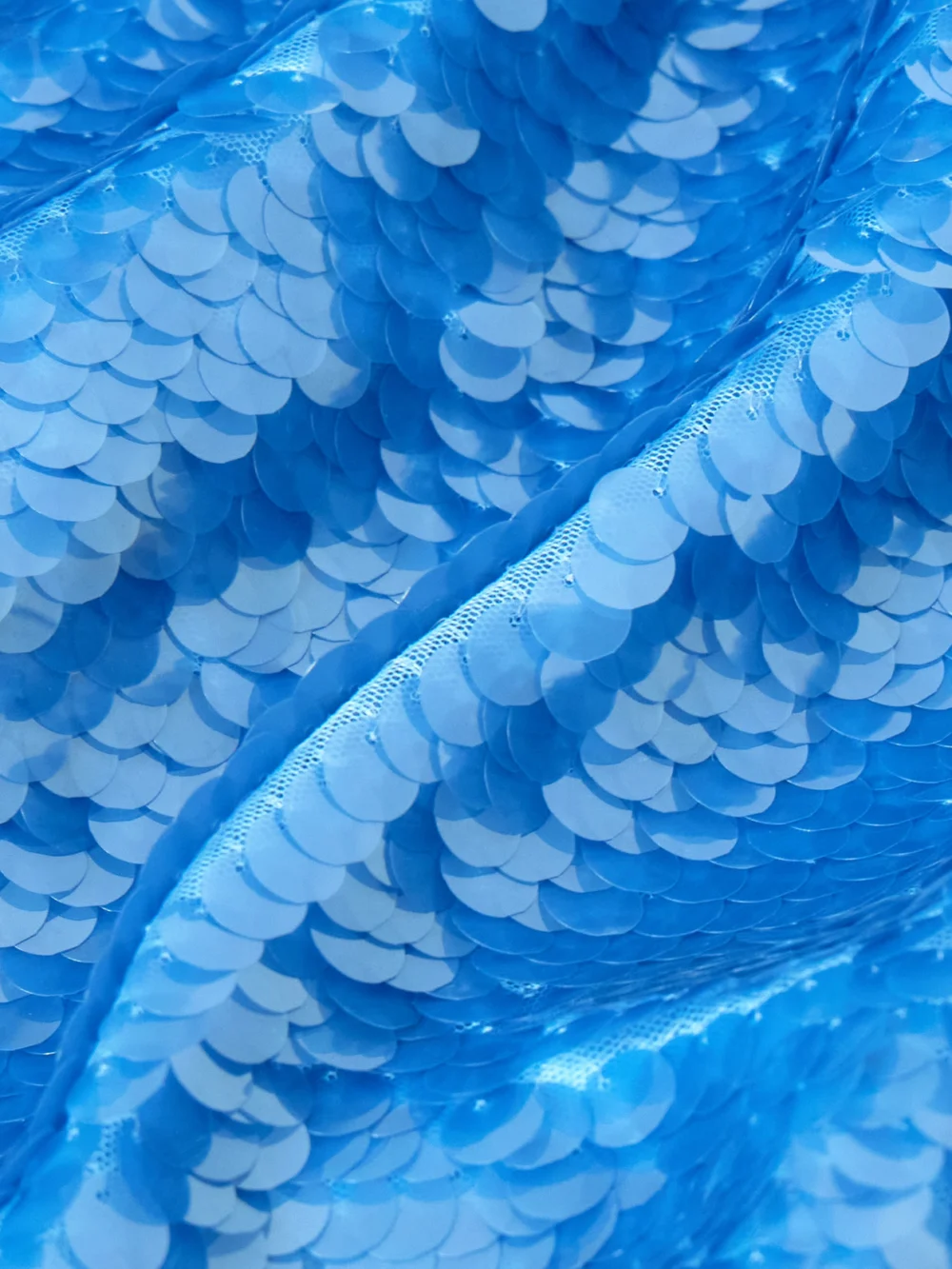 Close-up detail of the Alémais Stellar Sequined Recycled-tulle Midi Dress