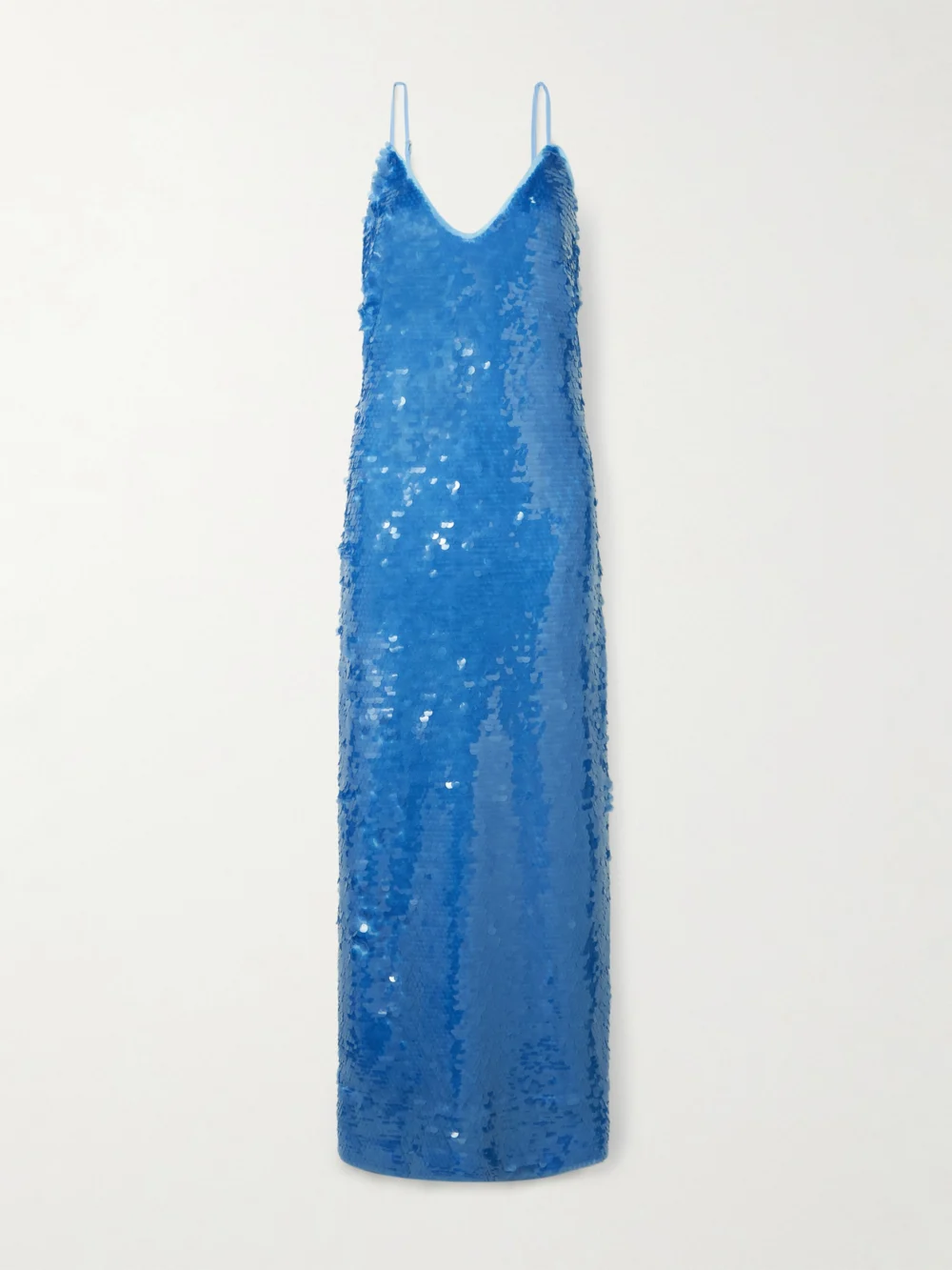 Alémais Stellar Sequined Recycled-tulle Midi Dress in blue