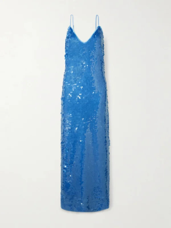 Alémais Stellar Sequined Recycled-tulle Midi Dress