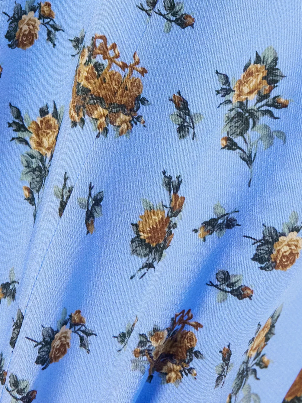 Close-up detail of the Alessandra Rich Bow-embellished Floral-print Silk-satin Midi Dress