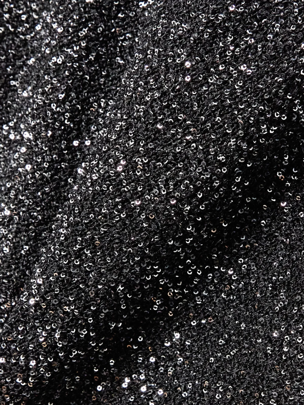 Close-up detail of the Alessandra Rich Open-back Sequin-embellished Knitted Maxi Dress