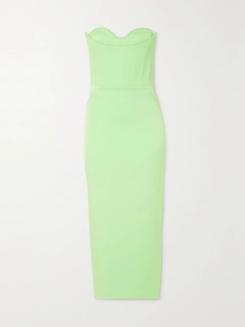 Alex Perry Ansley Strapless Satin-crepe Midi Dress in mint