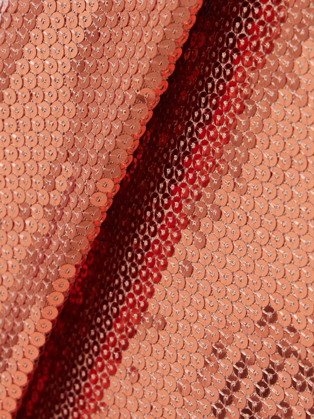 Close-up detail of the Alex Perry Asymmetric Draped Sequined Mesh Dress
