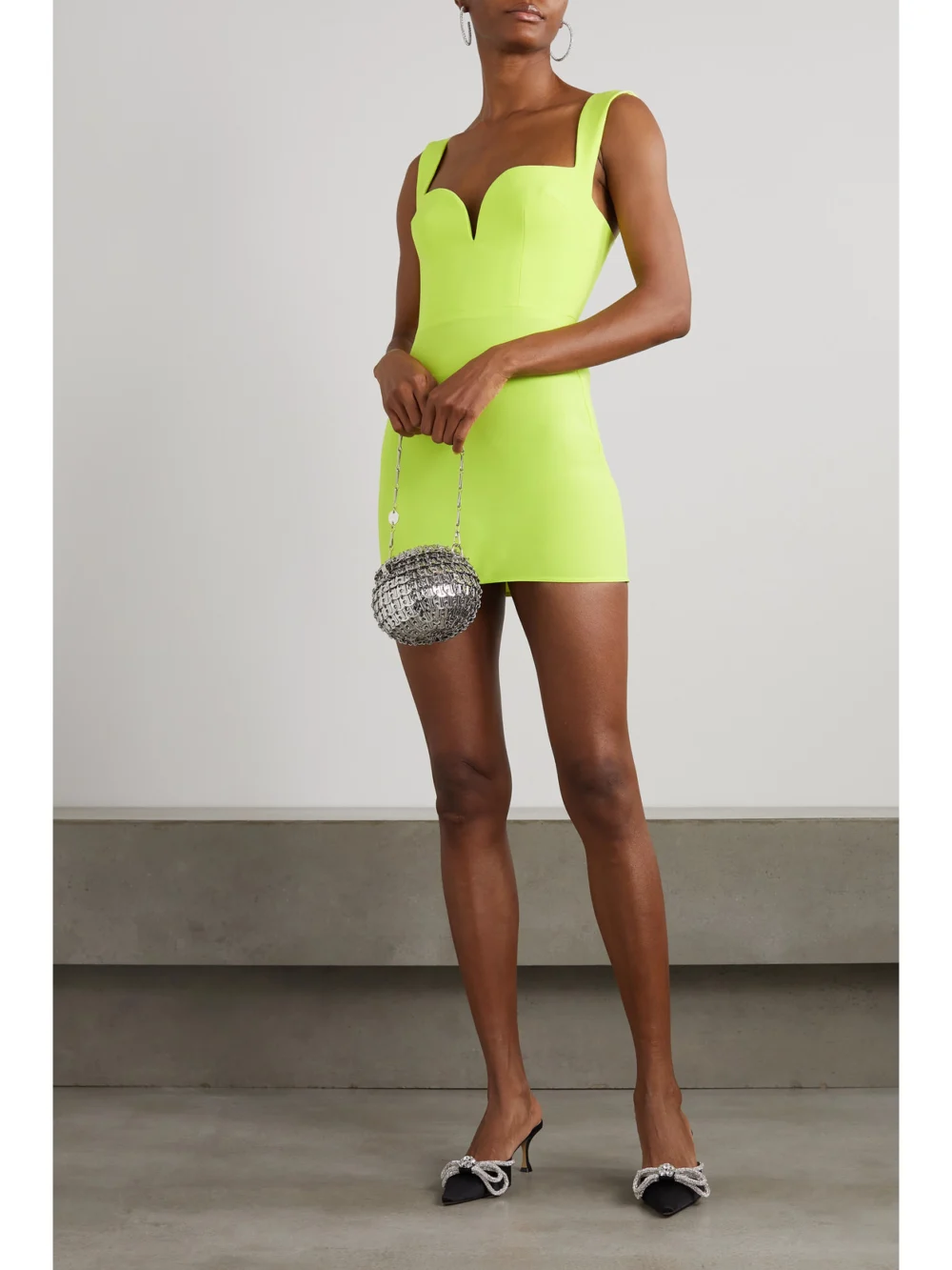 Alex Perry Auden Crepe Mini Dress, worn by a model