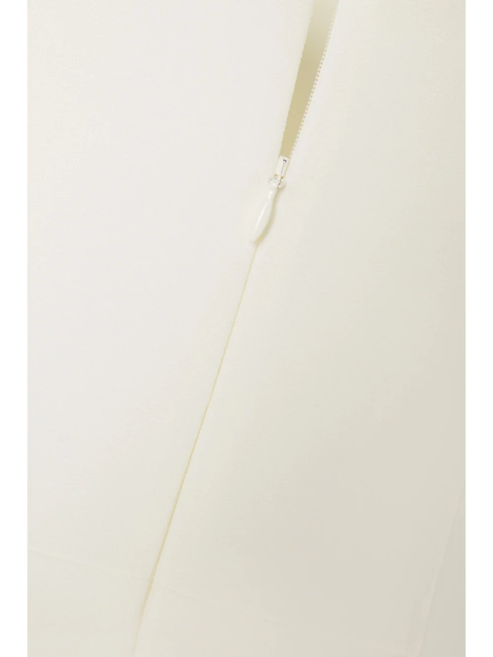 Close-up detail of the Alex Perry Callan Strapless Crepe Midi Dress