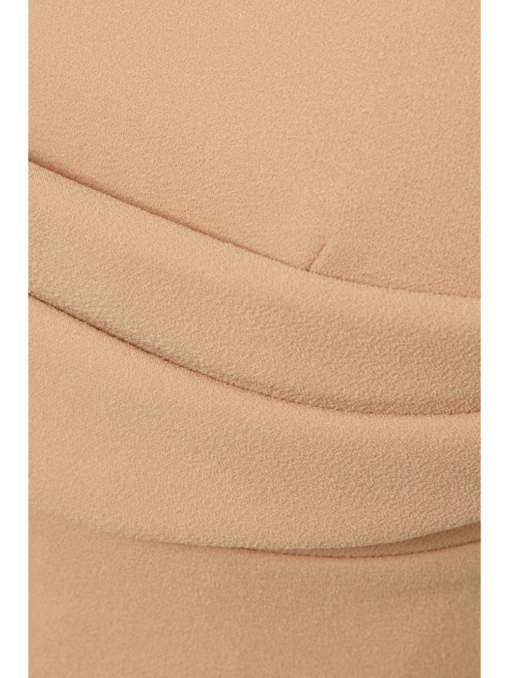 Close-up detail of the Alex Perry Darcy Strapless Draped Stretch-crepe Midi Dress
