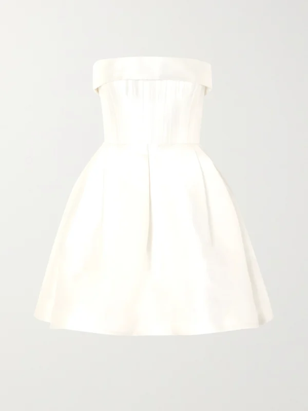 Alex Perry Elyse Strapless Silk-faille Mini Dress