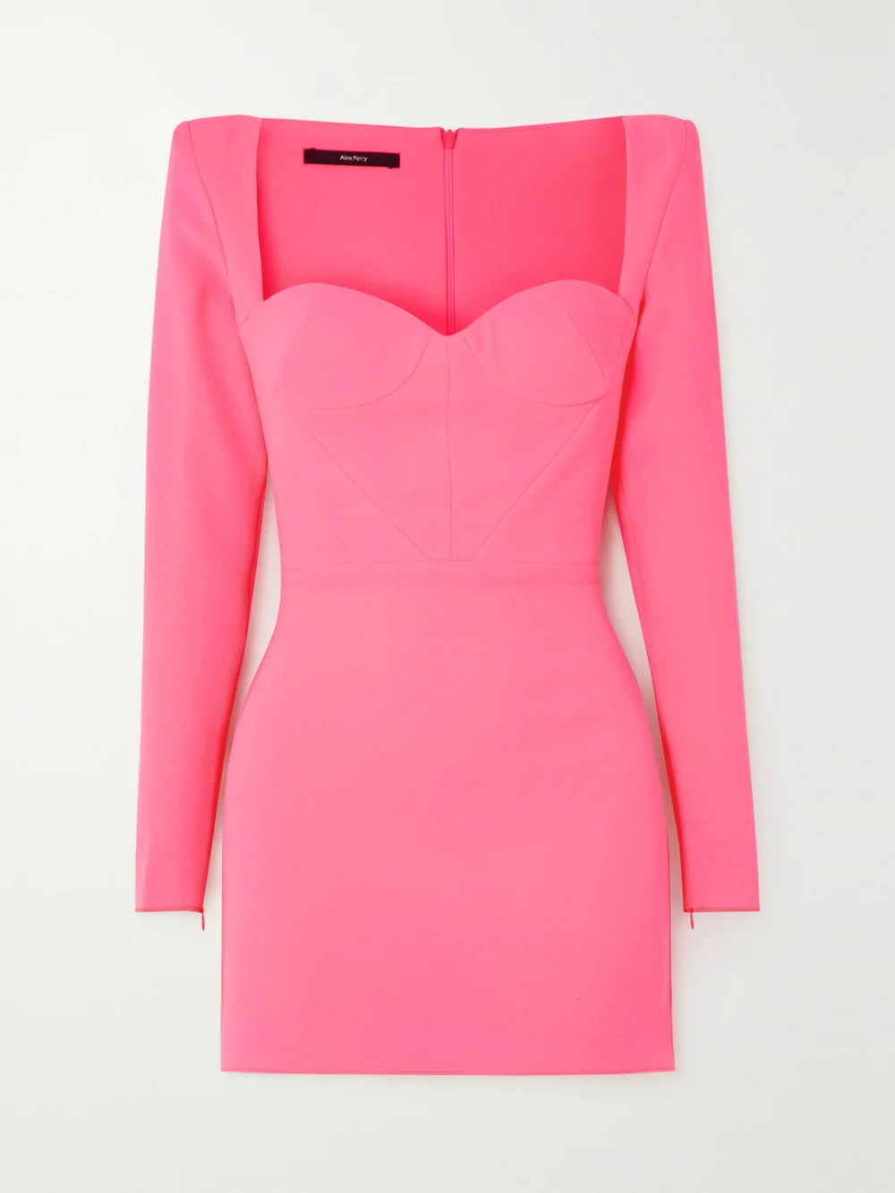Alex Perry Grant Neon Stretch-crepe Mini Dress in pink