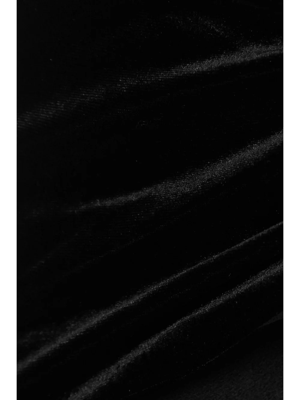 Close-up detail of the Alex Perry Greer One-shoulder Knotted Cutout Velvet Mini Dress