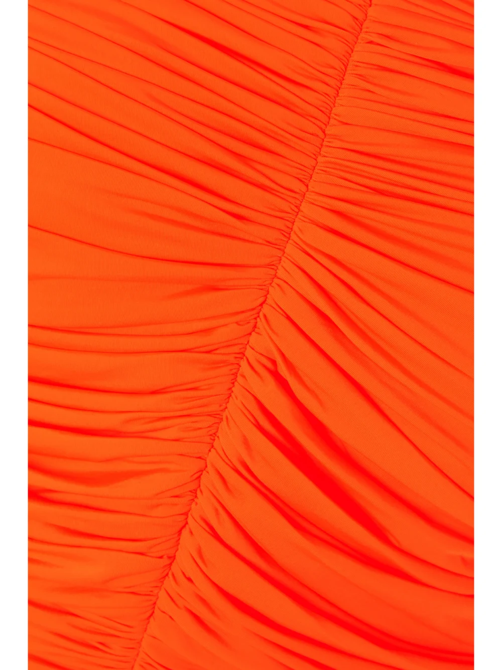 Close-up detail of the Alex Perry Hadley Off-the-shoulder Ruched Stretch-jersey Mini Dress