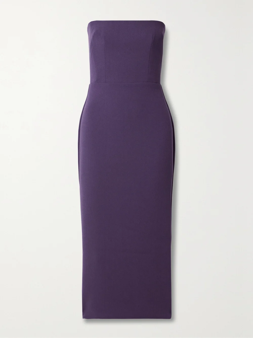 Alex Perry Strapless Stretch-crepe Midi Dress in purple