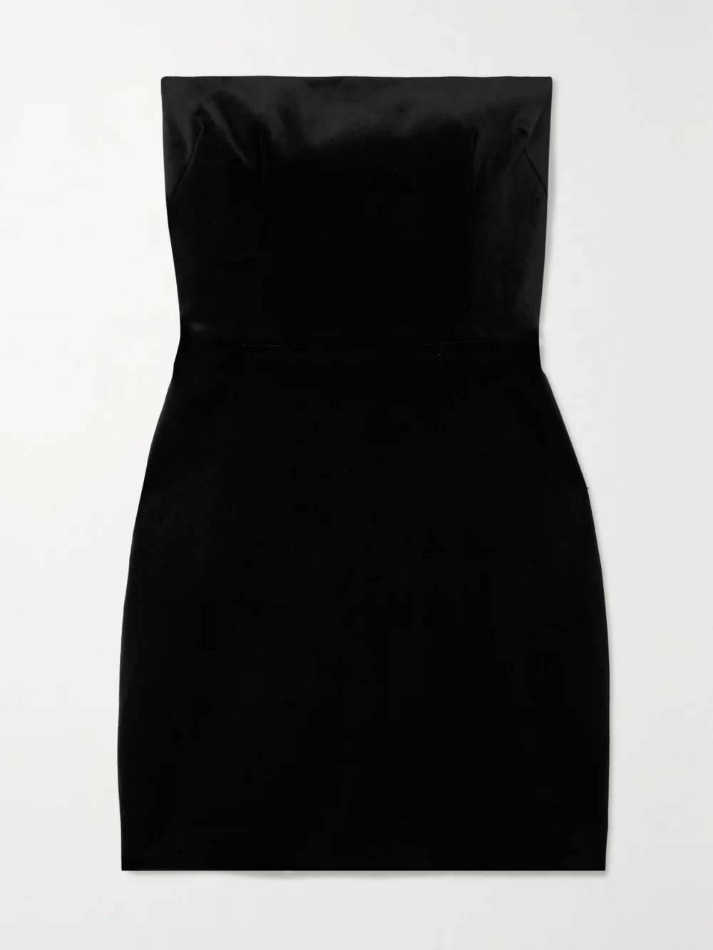 Alex Perry Strapless Stretch-velvet Mini Dress in black